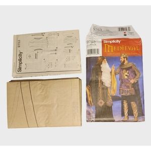 Costume Sewing Pattern Simplicity 9753 Medievel Wizard Knight King L-XL Uncut FF